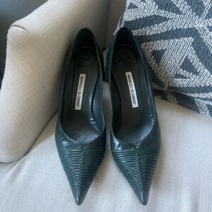 Manolo Blahnik leather pumps